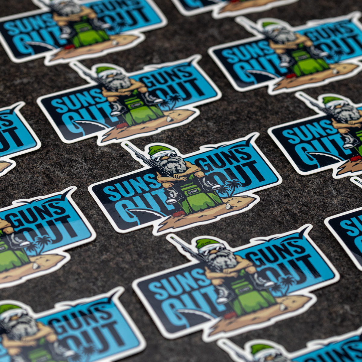 Suns Out Guns Out Sticker