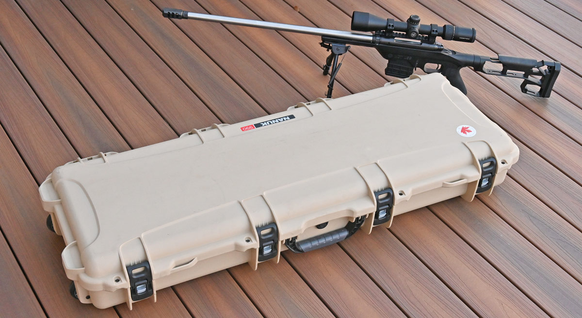 Rifle next to case