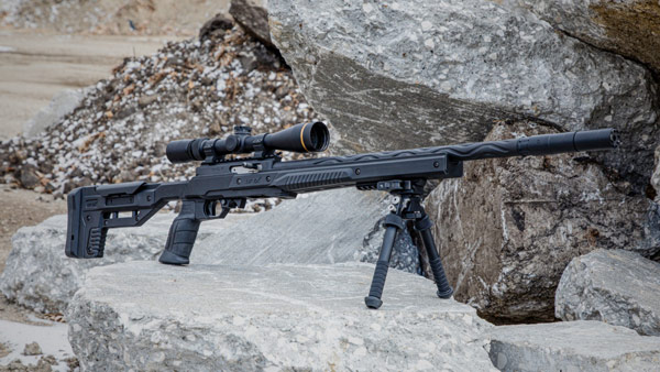 The M-LOK rail on the MDT ORYX Chassis System allows for the addition of ARCA or Picatinny rail attachments.